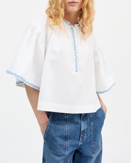 Skall Studio Bonne Blouse Optic White