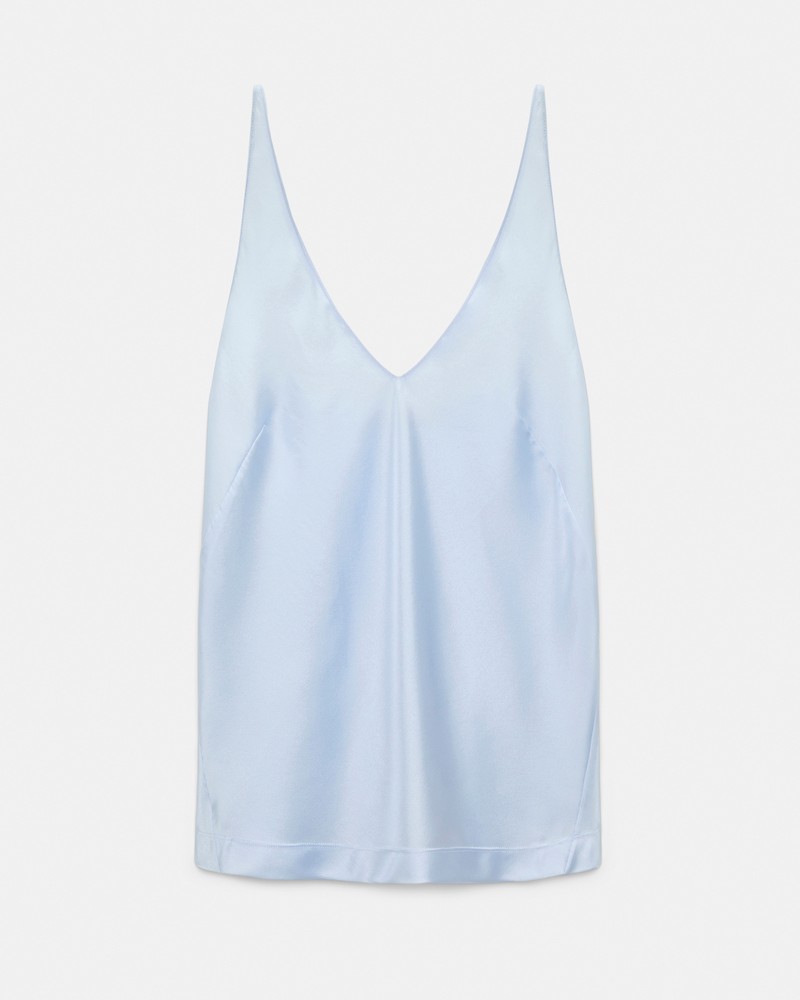 Pack shot af Dorothee Schumacher Sense Of Shine Top Ice Sky på neutral baggrund