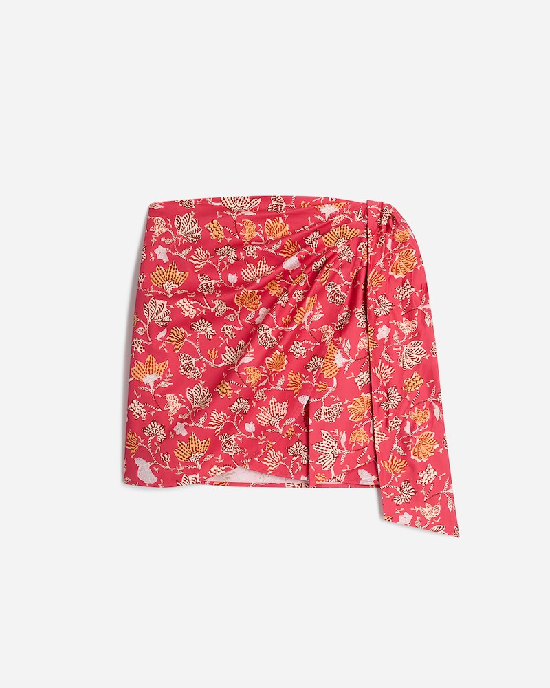 Pack shot af Vanessa Bruno Gardenia Kort Slå-om nederdel på neutral baggrund