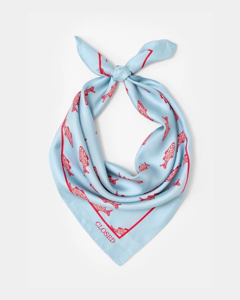 Pack shot af Closed Silk Scarf Dove Blue