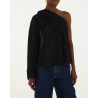 Model billede af Farm Rio Black Rose One Shoulder Blouse
