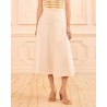 Model billede af Ulla Johnson The Brigette ecru denim midi nederdel