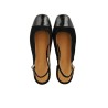 Angulus 1729 High-Heeled Slingback Ballerina Black