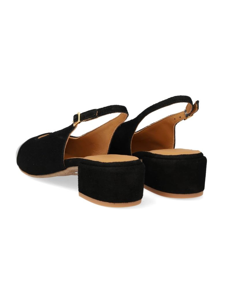 Angulus 1729 High-Heeled Slingback Ballerina Black bagfra