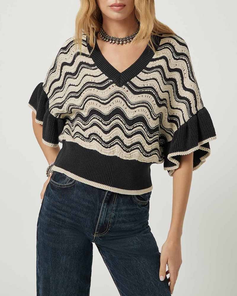 Model billede af Scarlett Poppies Ullen Top Vanilla/Black