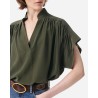 Vanessa Bruno Cory Silk Tunic Khaki på model