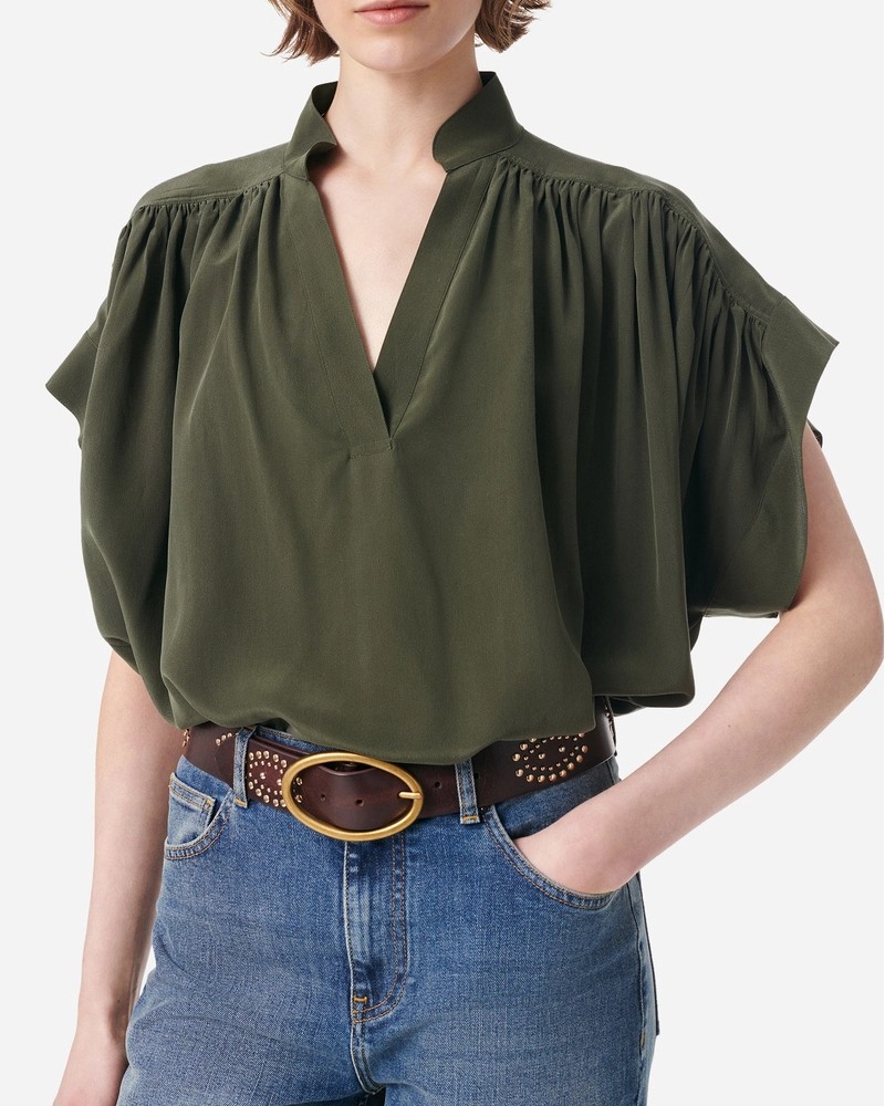 Model billede af Vanessa Bruno Cory Silk Tunic Khaki