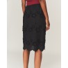 The Garment Fleur Slip Skirt Black sort nederdel på model set bagfra