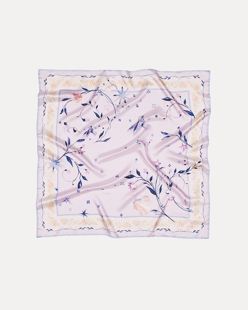 Pack shot af Forte Forte Twill Silk Scarf Deliverance Print Sweet