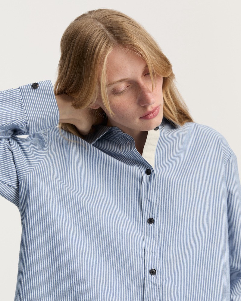 Model billede af Aiayu Paulina Shirt Striped Mix Blue Boy