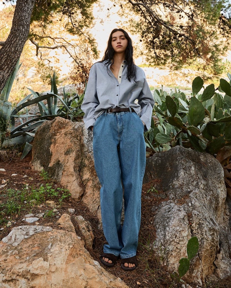 Look book billede af Aiayu Paulina Shirt Striped Mix Blue Boy