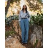 Look book billede af Aiayu Paulina Shirt Striped Mix Blue Boy