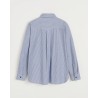 Close up af Aiayu Paulina Shirt Striped Mix Blue Boy set bagfra