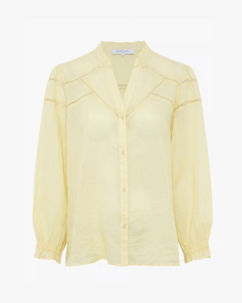 Pack shot af Gerard Darel Cristel Ramie Shirt Yellow