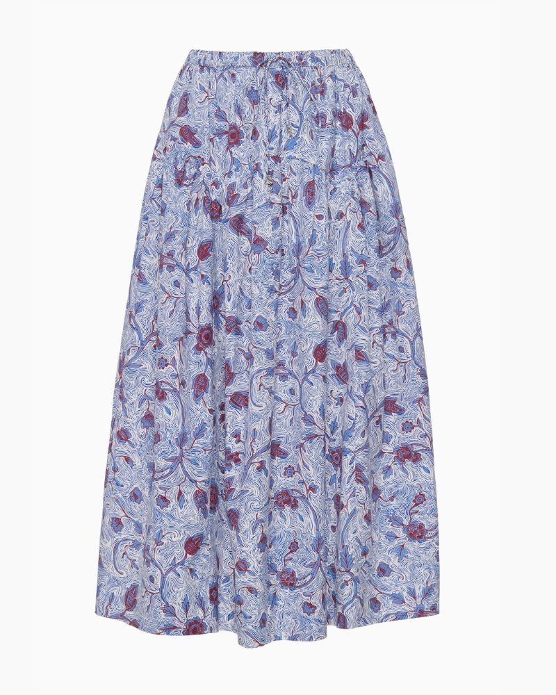 Pack shot af Ulla Johnson Rosen Cotton Midi Skirt Gardenia