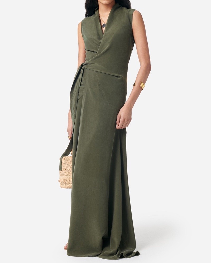 Model billede af Vanessa Bruno Faye Silk Dress Khaki