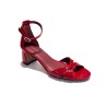 Rivecour Sandal 595 Rouge Vernis Rød sandal på blokhæl