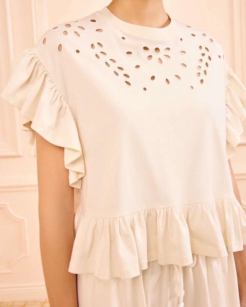 Close up af Ulla Johnson Mariana Peplum Top