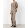 Model billede af Leveté Room Naja 7 Pants Brown Melange