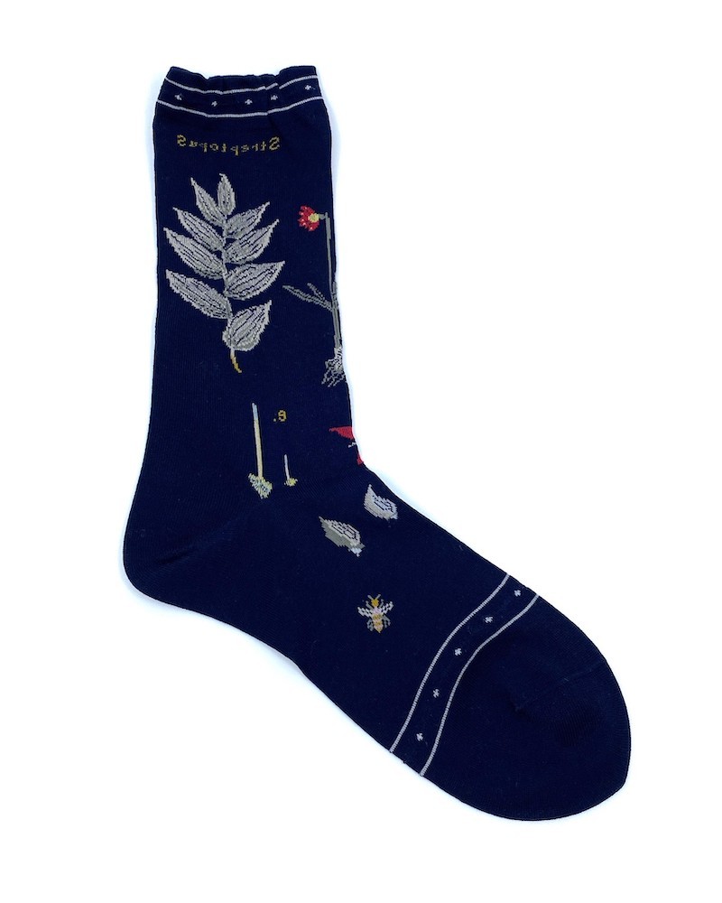 Pack shot af Antipast KT-179S Botanical Navy Marine Strømper