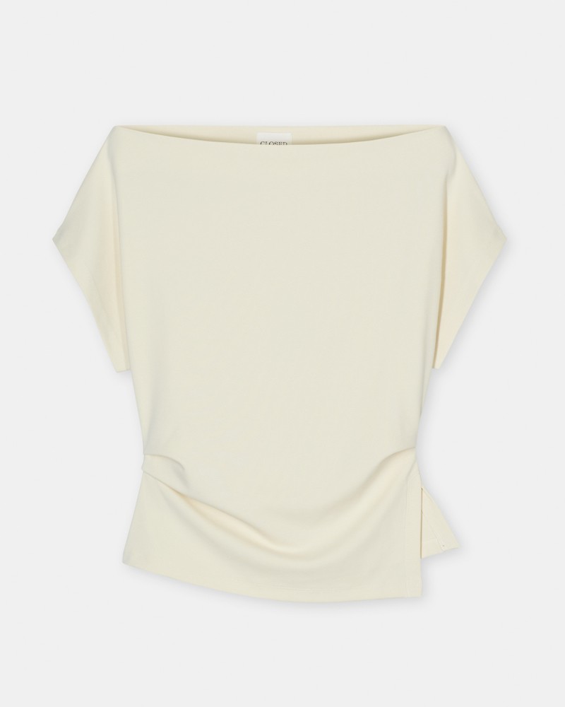 Pack shot af Closed Off Shoulder Top Ecru C95397-49N-22-924