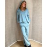 Majestic Filatures Pants Frotté Aqua Bleu på model