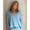 Model billede af Majestic Filatures Sweat Frotté Hoodie Aqua Bleu