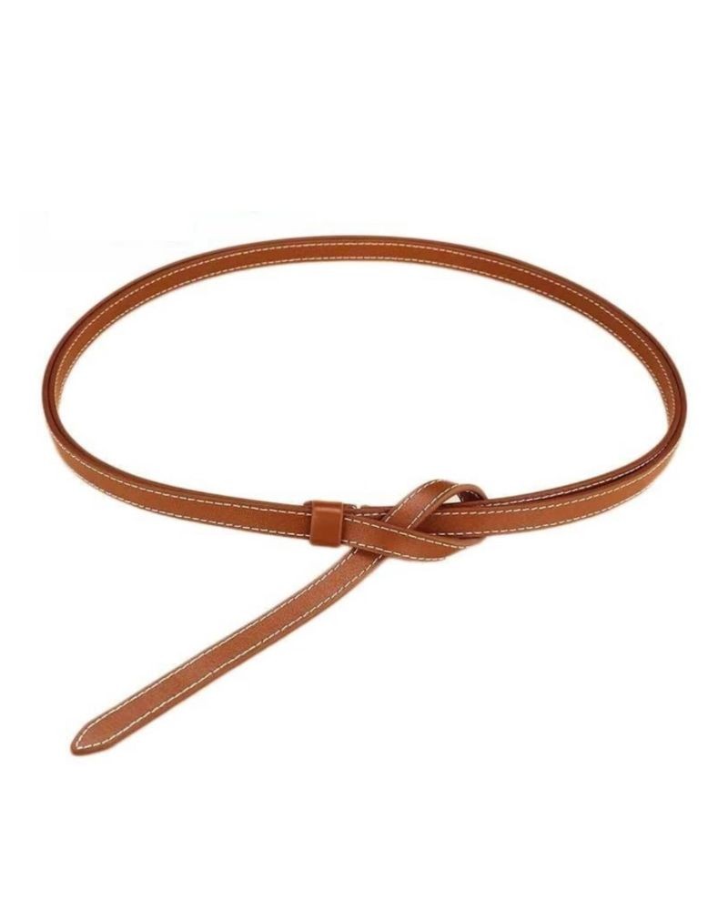 Pack shot af Plissé Copenhagen Chelsea Long Belt Cognac