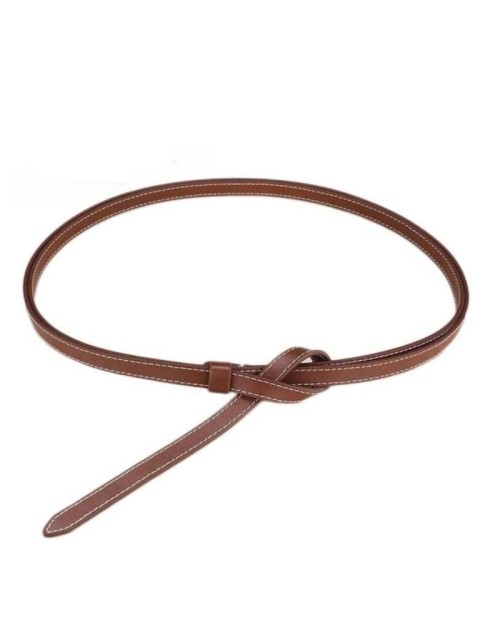 Plissé Copenhagen Chelsea Long Belt Brown