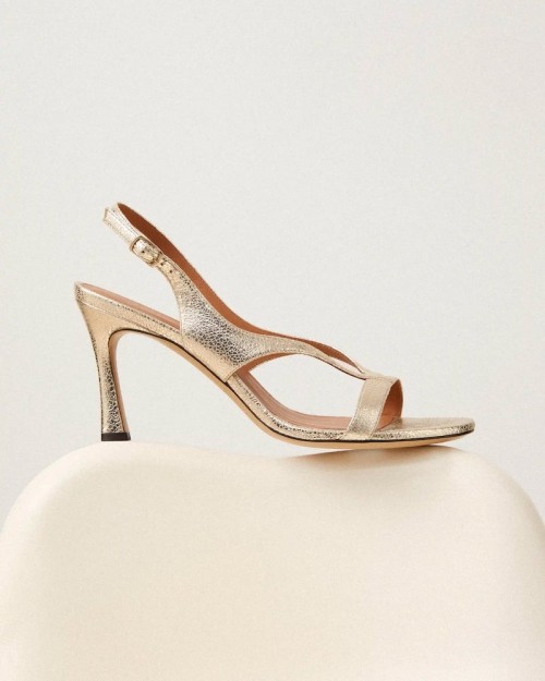 Image billede af Rivecour Sandal 798 Platin Golden Høj Sandal