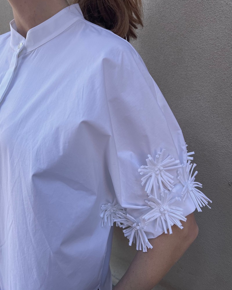 Detalje billede af applikationer på Meimeij Shirt Poplin White