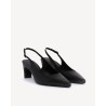 Dico Copenhagen Liz Slingback Calfskin Black sort pump på neutral baggrund