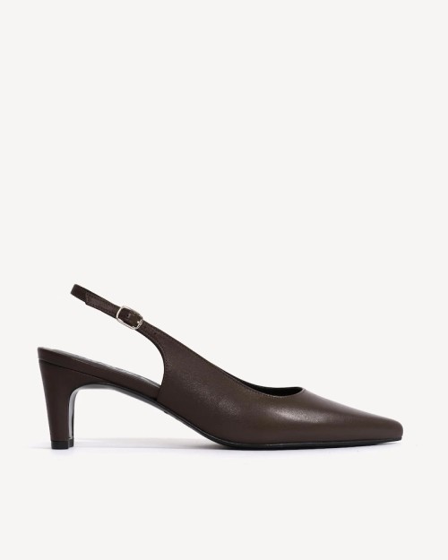 Pack shot af Dico Copenhagen Liz Slingback Calfskin Dark Brown