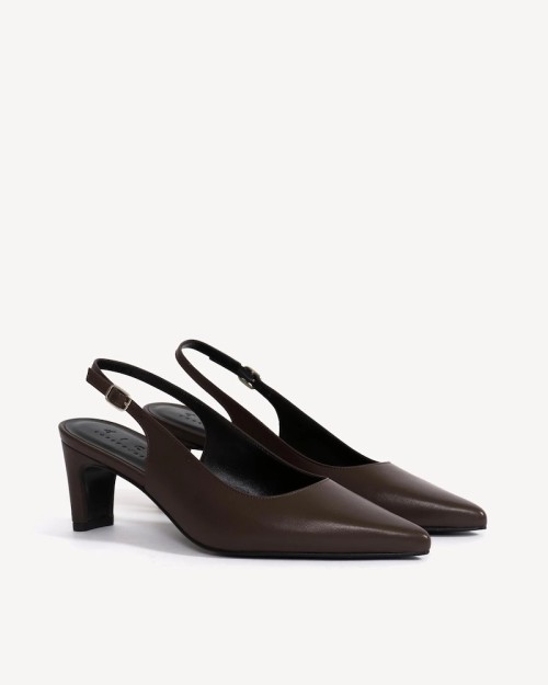 Dico Copenhagen Liz Slingback Calfskin Dark Brown