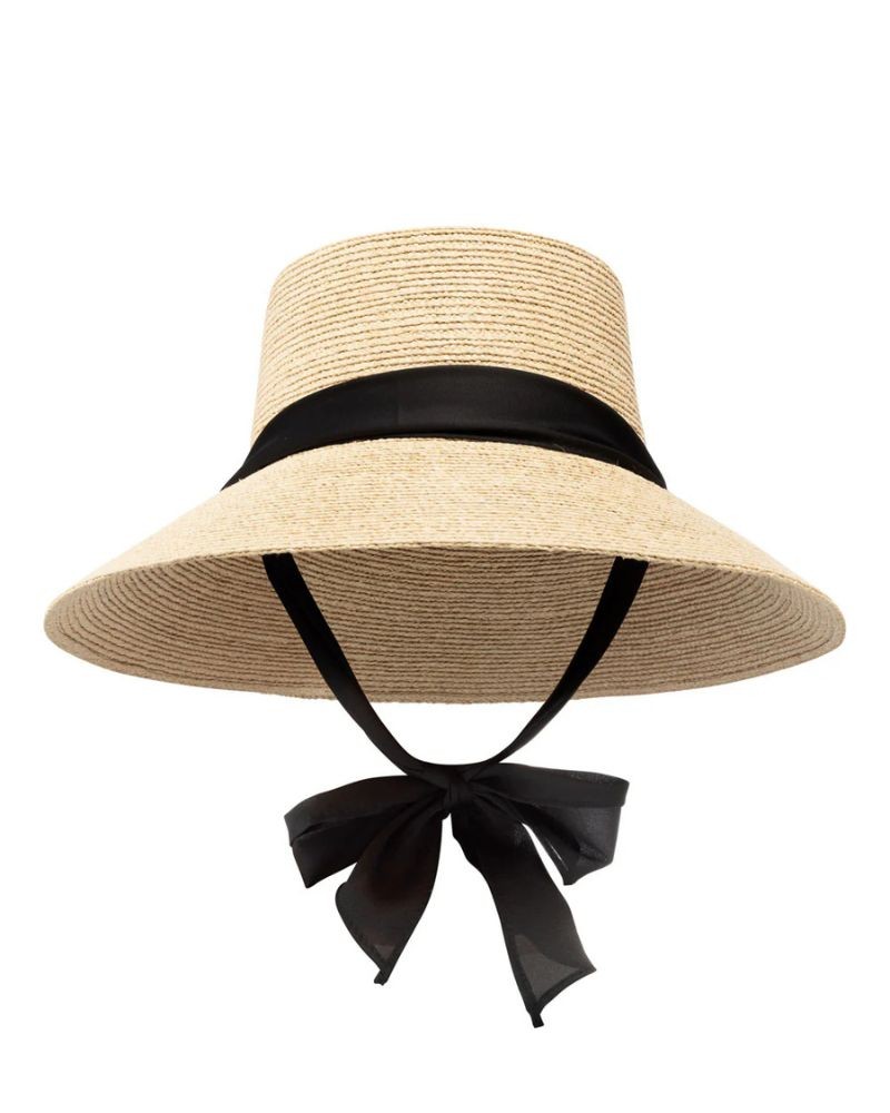 Pack shot af Bronté Vera Raffia Hat With Scarf Naturel