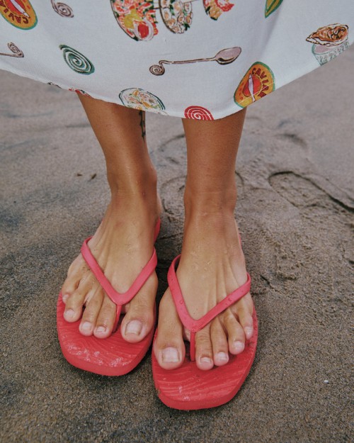 Sleepers Tapered Flip Flop Red