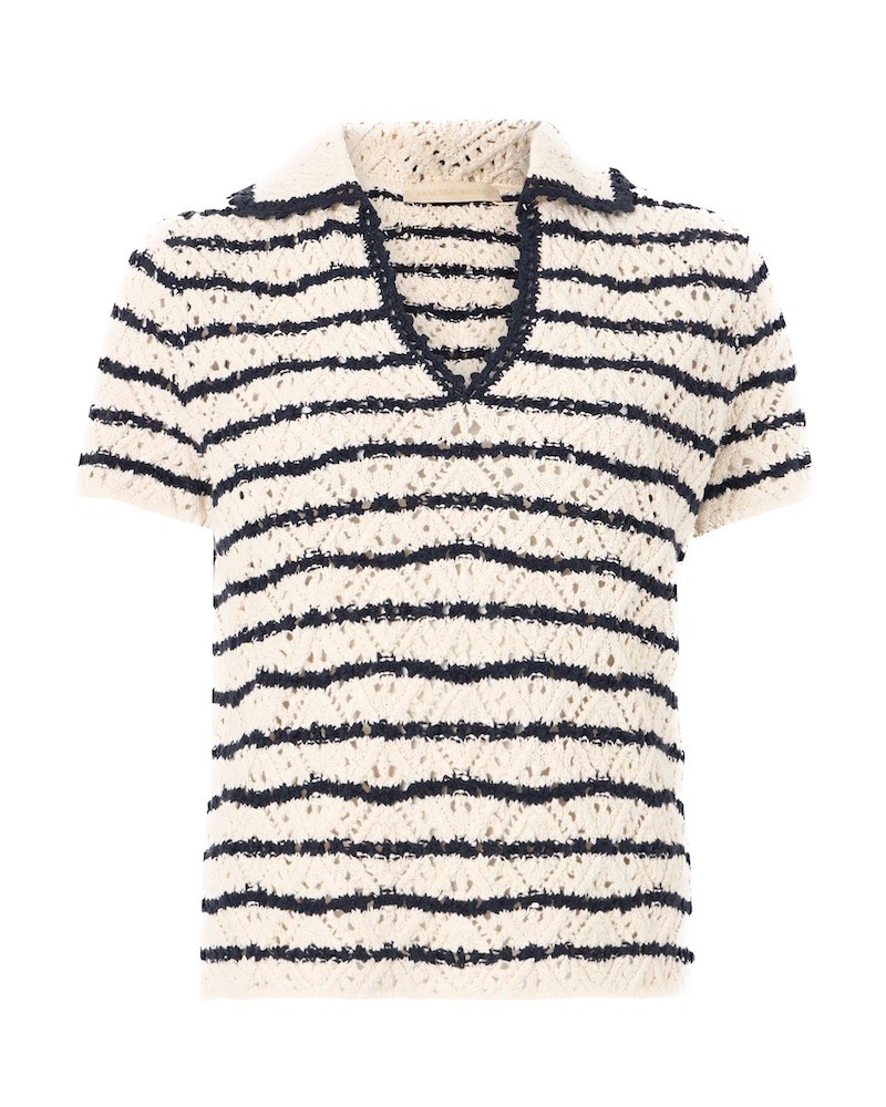 Pack shot af Vanessa Bruno Gillis Polo Ecru/Marine