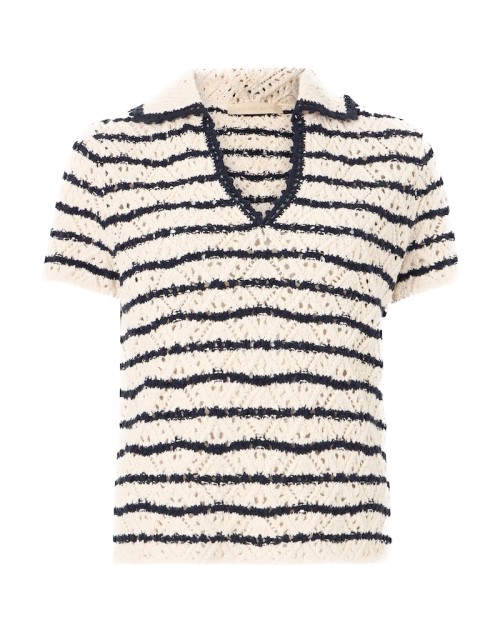 Pack shot af Vanessa Bruno Gillis Polo Ecru/Marine