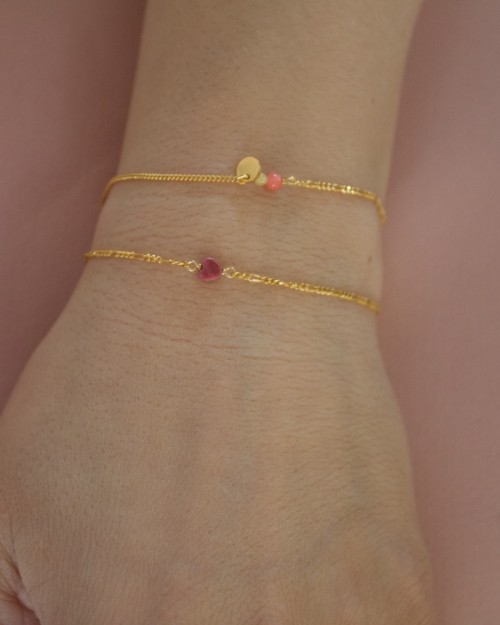Stine A Harlequin Bracelet - Pink Heart
