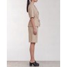 Leveté Room Riot 1 Shorts Beige Melange på model