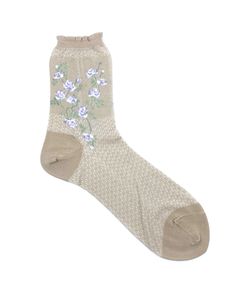 Pack shot af Antipast AM-812 Flowers On Basket Socks Ivory