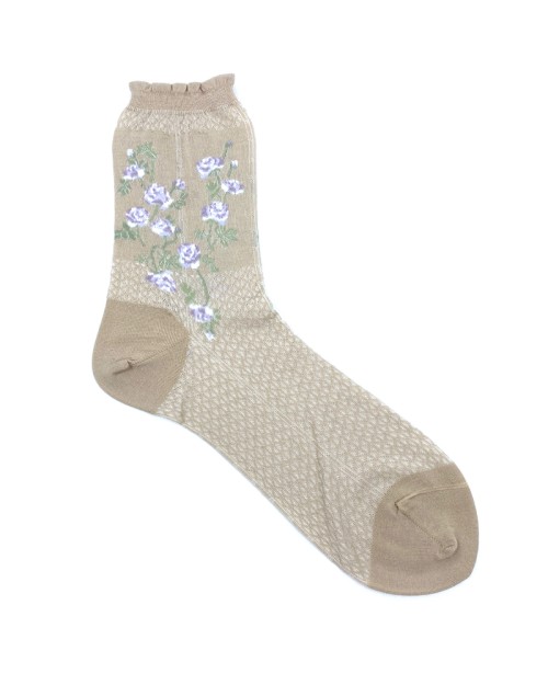 Pack shot af Antipast AM-812 Flowers On Basket Socks Ivory